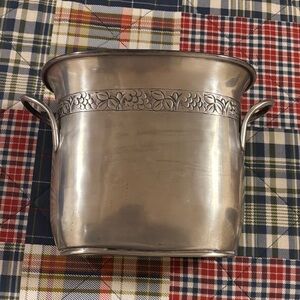 Pottery barn pewter wine chiller with grape Design